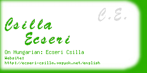 csilla ecseri business card